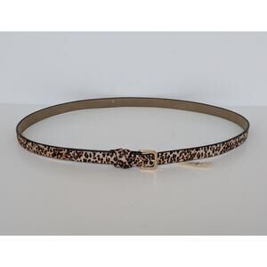 Talbots Calf Hair Leather Leopard Animal Print Belt Size Womens Size 1X